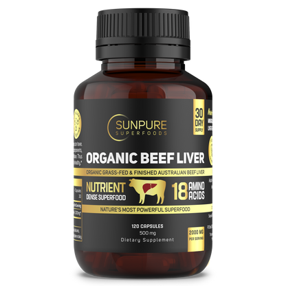 Beef Liver Capsules, Organic Grass Fed